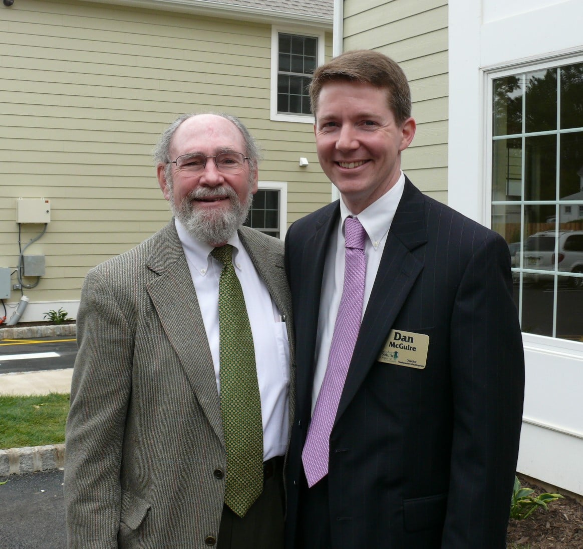 David McGuire (left) and son Dan McGuire, Homeless Solutions CEO