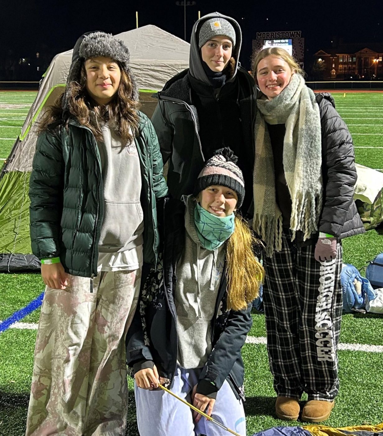 Lola, Brigid, Eliana, Giovanna Setting Up Resized2